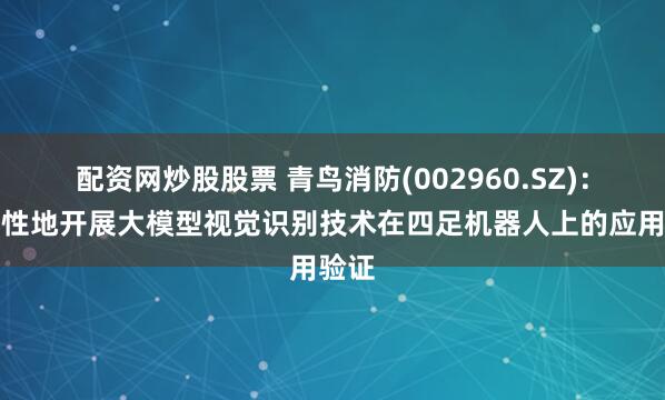 配资网炒股股票 青鸟消防(002960.SZ)：前瞻性地开展大模型视觉识别技术在四足机器人上的应用验证