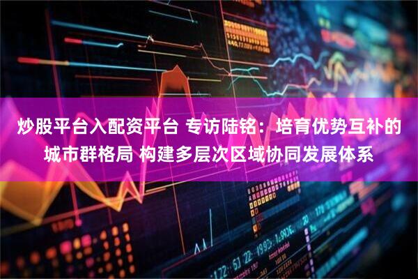 炒股平台入配资平台 专访陆铭：培育优势互补的城市群格局 构建多层次区域协同发展体系