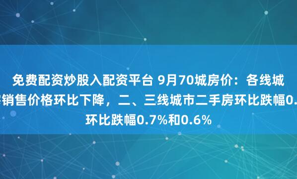 免费配资炒股入配资平台 9月70城房价：各线城市商品住宅销售价格环比下降，二、三线城市二手房环比跌幅0.7%和0.6%